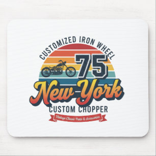 Vintage New York Chopper 75 Zonsondergang Muismat