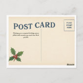 Vintage New York Christmas Greeting Briefkaart (Achterkant)