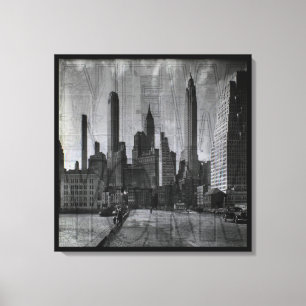 Vintage New York City Canvas Afdruk