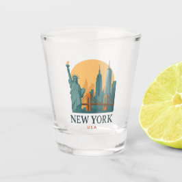 Vintage New York City Minimalist Travel Gift Shot Glas