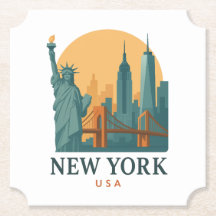 Vintage New York City Minimalistische Reis Cadeau
