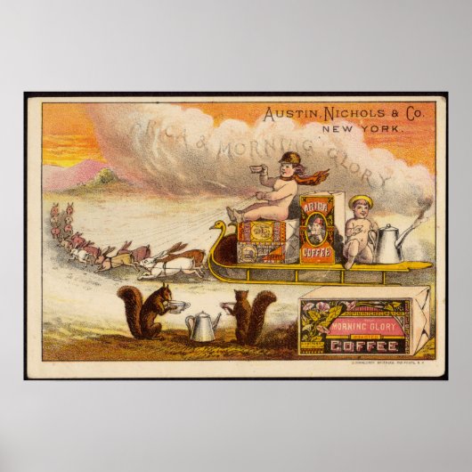 Vintage New York Coffee Advertisement Poster (Voorkant)