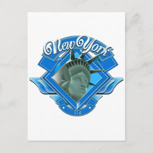 Vintage New York Liberty Logo Briefkaart