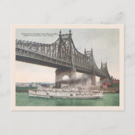 Vintage New York Queensboro Bridge jaren '20 Briefkaart