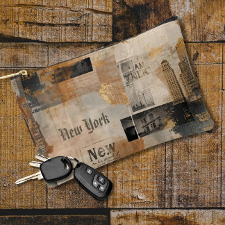 Vintage New York Stedelijke Collage Kunst Etui