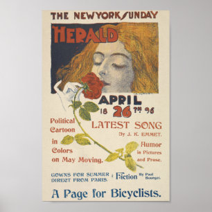 Vintage New York Sunday Herald Hoesje Poster