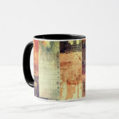 Vintage New York Urban Collage Art Mok (Voorkant links)