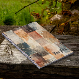 Vintage New York Urban Collage Art Notitieboek