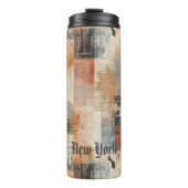 Vintage New York Urban Collage Art Thermosbeker (Voorkant)
