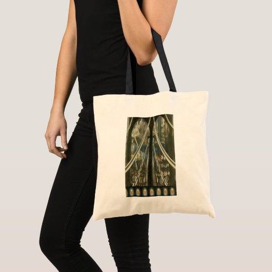 Vintage New Yorkse architectuur, Brooklyn Bridge Tote Bag (Voorkant (product))