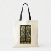Vintage New Yorkse architectuur, Brooklyn Bridge Tote Bag (Voorkant)