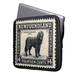 Vintage Newfoundland-hond Laptop Sleeve