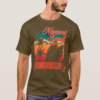 Vintage Newport Beach Oranje County California Sur T-shirt