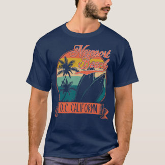 Vintage Newport Beach Oranje County California Sur T-shirt