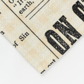 Vintage newspaper advertising fleece deken (Hoek)