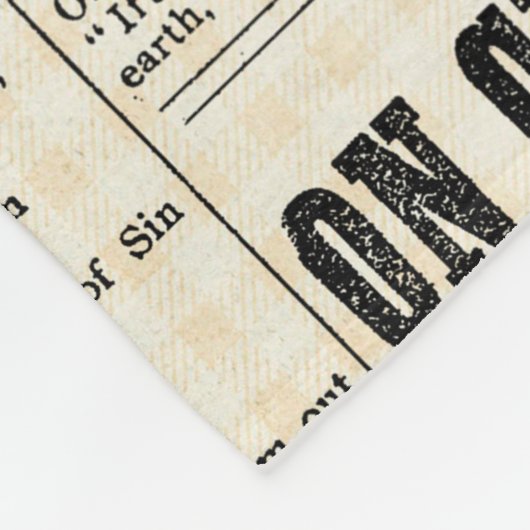 Vintage newspaper advertising fleece deken (Hoek)