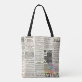Vintage newspaper advertising tote bag (Achterkant)