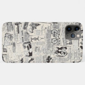 Vintage Newspaper   Case-Mate iPhone Case (Achterkant (horizontaal))