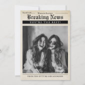 Vintage Newspaper Funny Be my Bridesmaid Proposal Kaart (Achterkant)