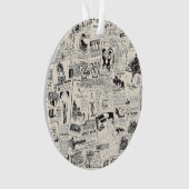 Vintage Newspaper Ornament (voorkant)
