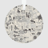 Vintage Newspaper Ornament (achterkant)