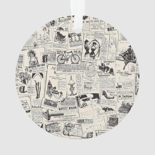 Vintage Newspaper  Ornament (achterkant)