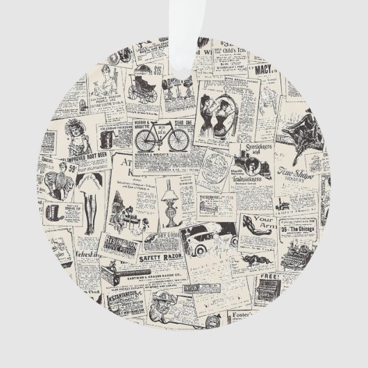 Vintage Newspaper Ornament (voorkant)