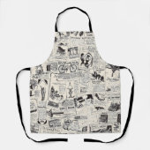 Vintage Newspaper Schort (Voorkant)