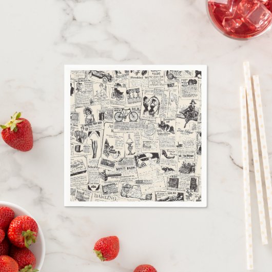 Vintage Newspaper   Servet (Insitu)