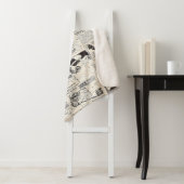 Vintage Newspaper Sherpa Deken (In situ)