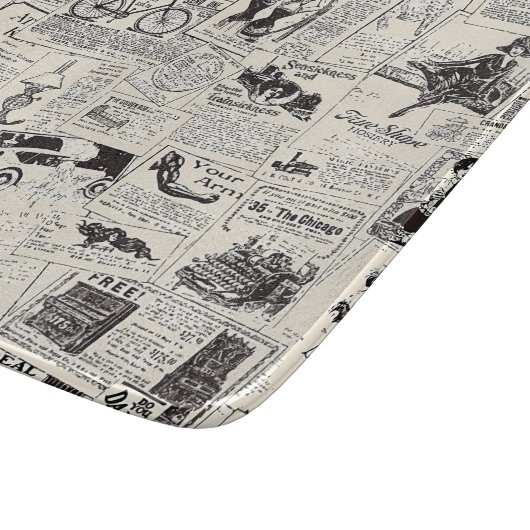 Vintage Newspaper   Snijplank (Hoek)