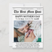 Vintage Newspaper Style Mother’s Day Card (Voorkant)