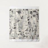 Vintage Newspaper Wandkleed (Voorkant)