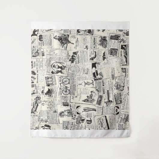 Vintage Newspaper Wandkleed (Voorkant)