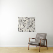 Vintage Newspaper  Wandkleed (In Situ (horizontaal))