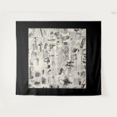 Vintage Newspaper Wandkleed (Voorkant (horizontaal))