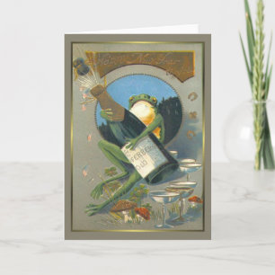 Vintage NewYear Feestdagen Kaart