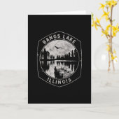 Vintage Ngs Lake Illinois Ar Retro Stad  Kaart (Gele Bloem)