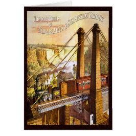 Vintage Niagara Falls Treinbrug Wens Jou Hier
