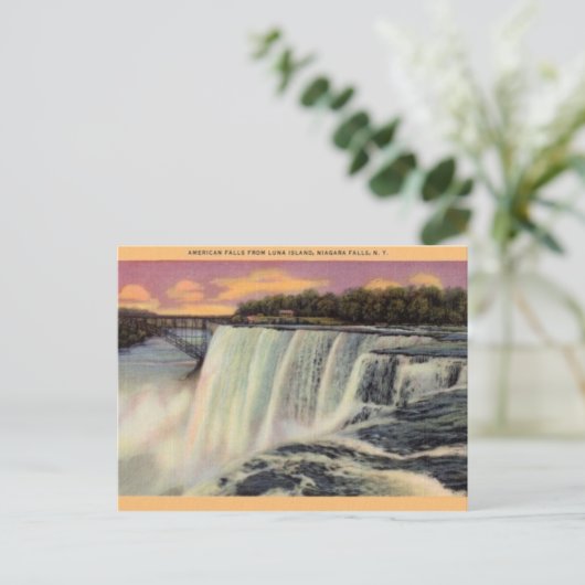 Vintage Niagara Herfst Briefkaart (Staand voorkant)