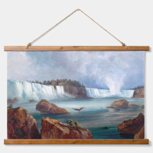 Vintage Niagara Herfsten van Karl Bodmer 1809-1893 Hangend Wandkleed