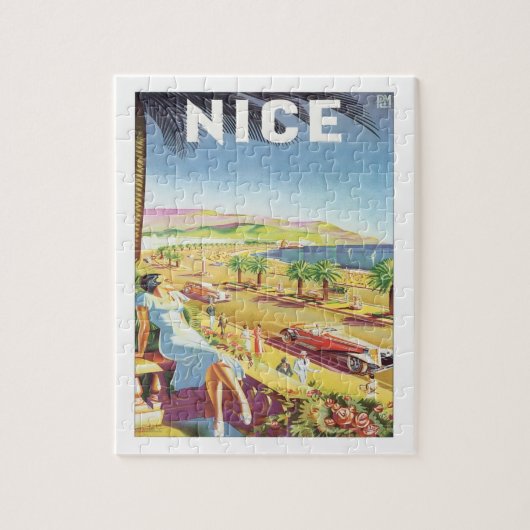 Vintage Nice Briefkaart Legpuzzel (Verticaal)