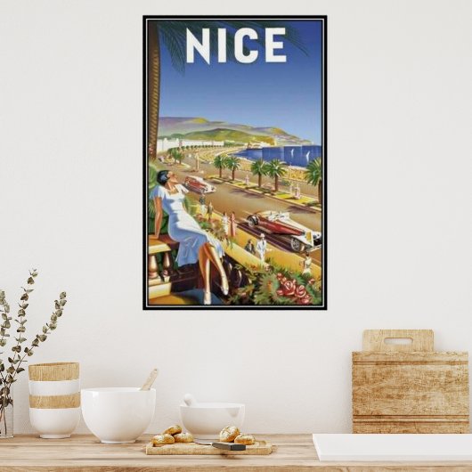 Vintage Nice, France - Poster (Keuken)