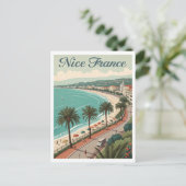Vintage Nice France Travel Briefkaart (Staand voorkant)