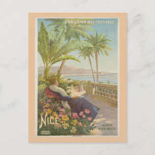 Vintage Nice Frankrijk Franse Riviera Reizen Briefkaart