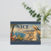 Vintage Nice Reine Cote D'Azur Briefkaart (Staand voorkant)