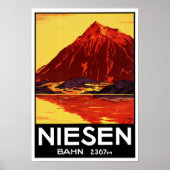 Vintage Niesen Bahn Zwitserland Poster (Voorkant)