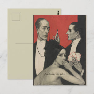 Vintage Niet Nog Een Verjaardag Kunst Mensen Briefkaart