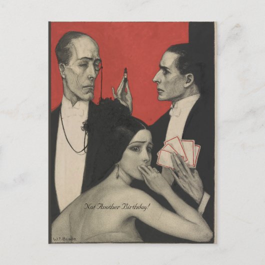 Vintage niet nog een verjaardagskunstvolk briefkaart (Voorkant)