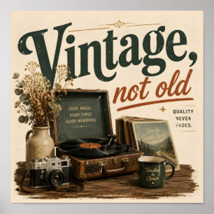 Vintage niet oud poster